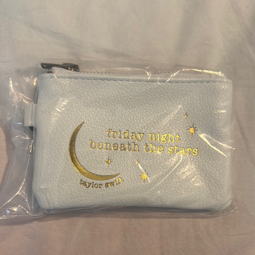 Taylor Swift Gold and White Clutch with Celestial Design